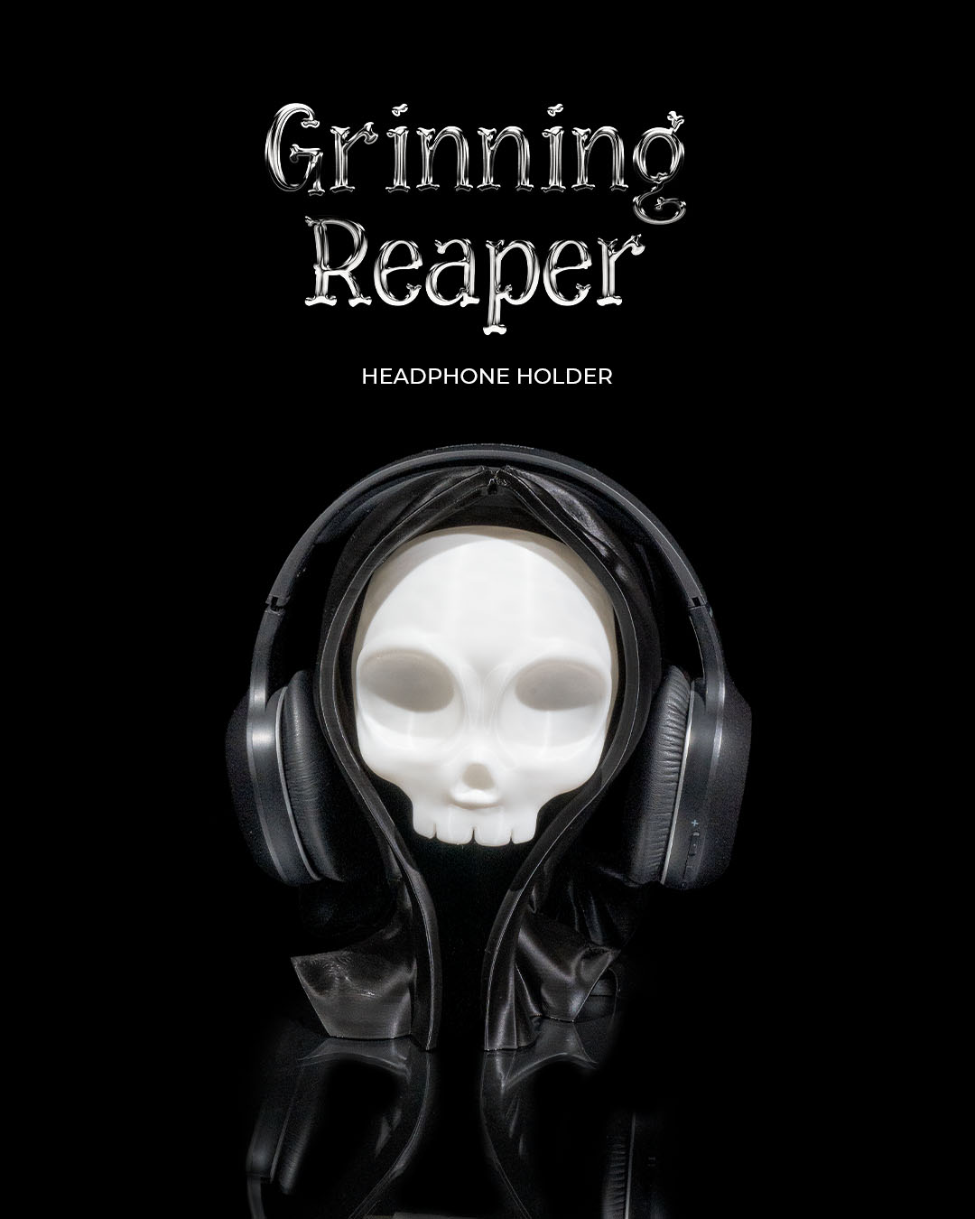 Grinning Reaper Headphone Holder